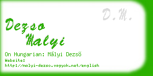 dezso malyi business card